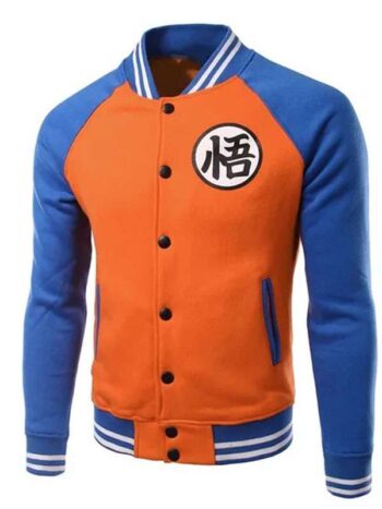 Dragon Ball Z Goku Orange Varsity Jacket
