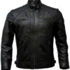 Men Real Lambskin Leather Biker Jacket